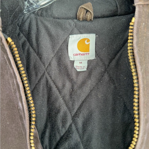 Vintage Carhartt J130 Sandstone Duck Jacket Brown Quilted Lined YKK Zip – M - Picture 7 of 12